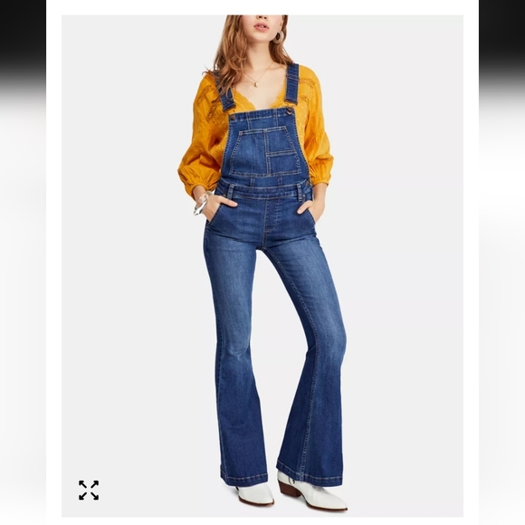 Free People Denim - Free People Carly Flare Overall Size 30